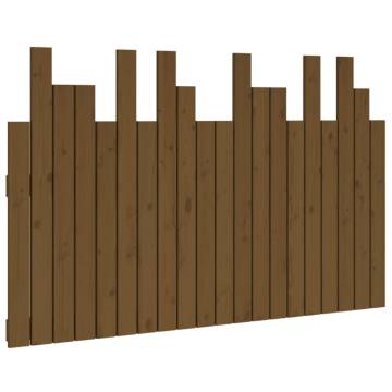 Elegant Honey Brown Wall Headboard - Solid Pine Wood 127.5 cm