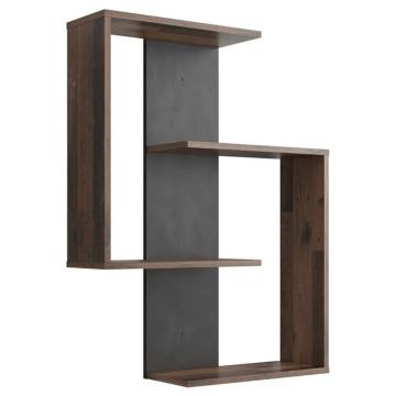 FMD Wall-Mounted Reversed Shelf - Old Style Dark Matera