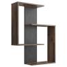 FMD Wall-Mounted Reversed Shelf - Old Style Dark Matera