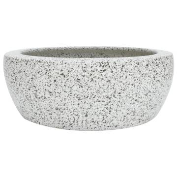 Stylish Grey Round Countertop Basin - 41x14 cm Ceramic