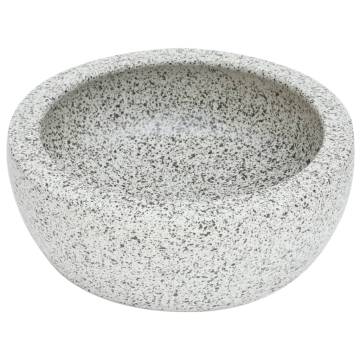 Stylish Grey Round Countertop Basin - 41x14 cm Ceramic