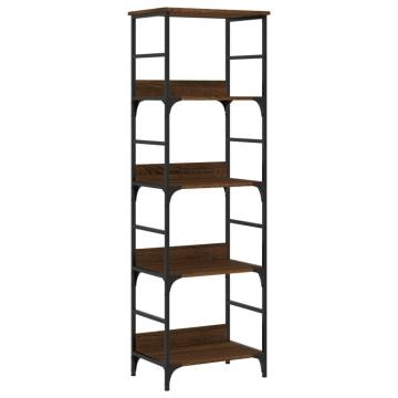 Stylish Brown Oak Bookshelf - 50x33x153 cm | Hipomarket UK