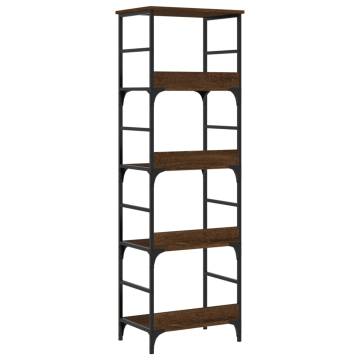 Stylish Brown Oak Bookshelf - 50x33x153 cm | Hipomarket UK