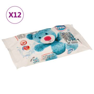 Baby Wipes - 12 Packs (720 Wipes) for Sensitive Skin