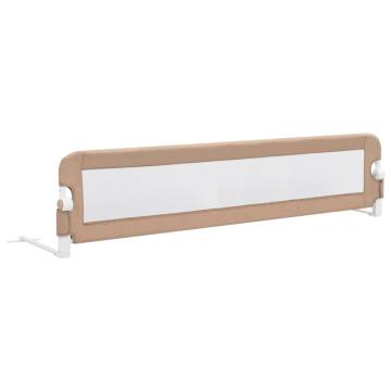 Toddler Safety Bed Rail Taupe - 180x42 cm Polyester