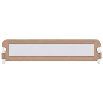 Toddler Safety Bed Rail Taupe - 180x42 cm Polyester