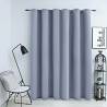 Blackout Curtain with Metal Rings Grey 290x245 cm Colour grey Quantity in Package 1 