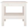 Elegant White Coffee Table - Solid Pine Wood 45x45 cm