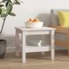 Elegant White Coffee Table - Solid Pine Wood 45x45 cm