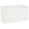 Wall Cabinet White 60x30x35 cm - Solid Pinewood Storage