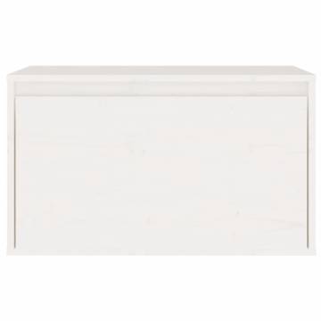 Wall Cabinet White 60x30x35 cm - Solid Pinewood Storage