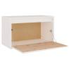 Wall Cabinet White 60x30x35 cm - Solid Pinewood Storage