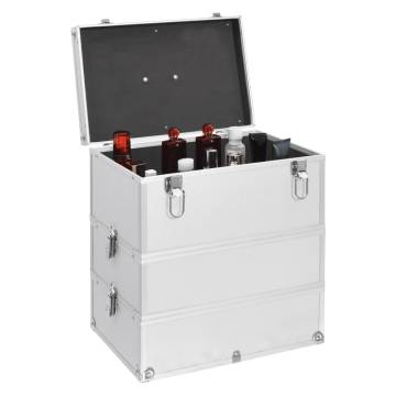 Silver Aluminium Make-up Case | Organize Your Cosmetics