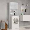 Washing Machine Cabinet High Gloss White 64x25.5x190 cm Engineered Wood Colour high gloss white Number of 1 