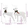 Christmas Reindeers 2 pcs White with 40 LEDs - Festive Decor