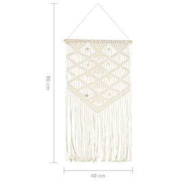 Handmade Macrame Wall Hanger - 40x80 cm Cotton Decor