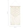 Handmade Macrame Wall Hanger - 40x80 cm Cotton Decor