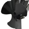 Heat Powered Stove Fan 3 Blades Black | Efficient Heating Solution