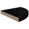 Stylish Floating Corner Shelves - High Gloss Black - 2 pcs