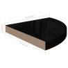 Stylish Floating Corner Shelves - High Gloss Black - 2 pcs