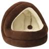 Luxury Brown & Cream Cat Bed 40x40x35 cm | HipoMarket UK