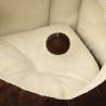 Luxury Brown & Cream Cat Bed 40x40x35 cm | HipoMarket UK