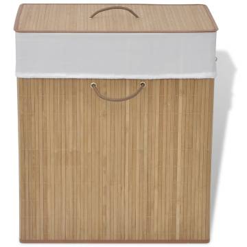 Bamboo Laundry Bin Rectangular Natural | Stylish & Functional