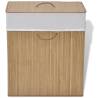 Bamboo Laundry Bin Rectangular Natural Colour light brown Size 52 x 32 x 60 cm Quantity in Package 1 