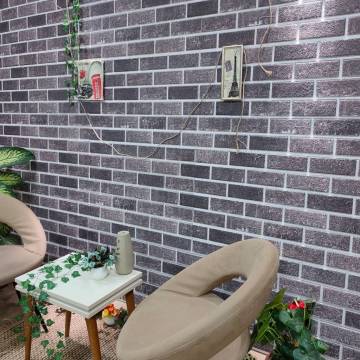 3D Wall Panels - Black & Grey Brick Design (10 pcs EPS)