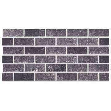 3D Wall Panels - Black & Grey Brick Design (10 pcs EPS)