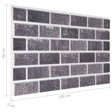 3D Wall Panels - Black & Grey Brick Design (10 pcs EPS)