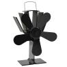 Heat Powered Stove Fan - 5 Blades Black | HipoMarket UK