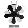 Heat Powered Stove Fan - 5 Blades Black | HipoMarket UK