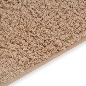 Luxury Beige Bathroom Mat Set - 2 Pieces Fabric | HipoMarket