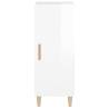 Stylish High Gloss White Sideboard - 34.5x34x90 cm