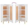 Stylish High Gloss White Sideboard - 34.5x34x90 cm