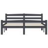 Dark Grey Solid Pinewood Bed Frame 140x200 cm | Hipomarket UK