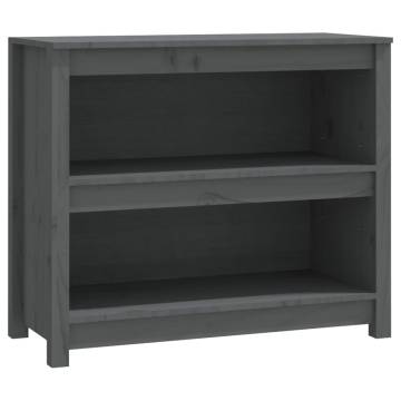 Book Cabinet Grey 80x35x68 cm Solid Wood Pine - Hipomarket