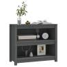 Book Cabinet Grey 80x35x68 cm Solid Wood Pine - Hipomarket