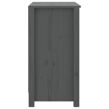 Book Cabinet Grey 80x35x68 cm Solid Wood Pine - Hipomarket