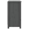 Book Cabinet Grey 80x35x68 cm Solid Wood Pine - Hipomarket