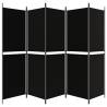 5-Panel Black Room Divider - Stylish & Versatile Privacy Screen