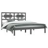 Grey Solid Wood Pine Bed Frame - Super King Size 180x200 cm