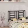 Stylish Grey Wooden Bed Headboard - Solid Pine, 141x4x100 cm