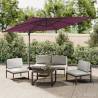 Cantilever Umbrella with Aluminium Pole - Bordeaux Red 400x300 cm