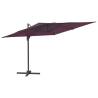 Cantilever Umbrella with Aluminium Pole - Bordeaux Red 400x300 cm