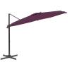 Cantilever Umbrella with Aluminium Pole - Bordeaux Red 400x300 cm