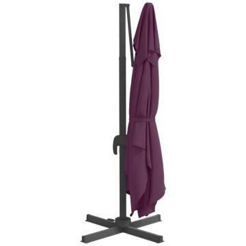 Cantilever Umbrella with Aluminium Pole - Bordeaux Red 400x300 cm