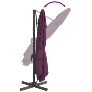 Cantilever Umbrella with Aluminium Pole - Bordeaux Red 400x300 cm