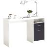 FMD Desk with 1 Drawer 123x50x76.5 cm White and Black Colour white 